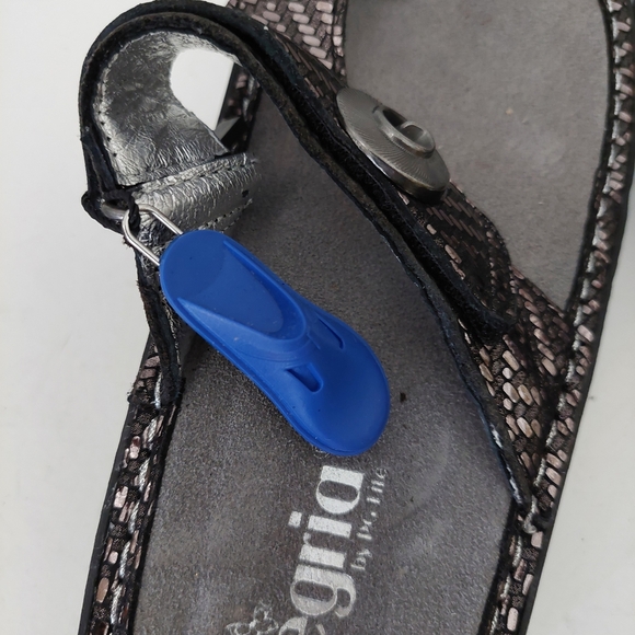 Alegria Black and Silver Woven Sandals - Picture 6 of 8